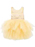 Tulleen sequinned tulle midi dress - Yellow