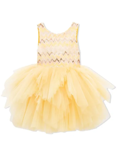 Tulleen sequinned tulle midi dress