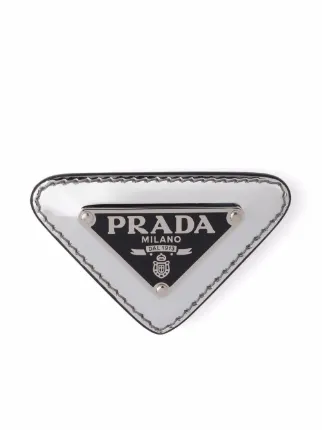 Prada Triangle Logo Brooch - Farfetch