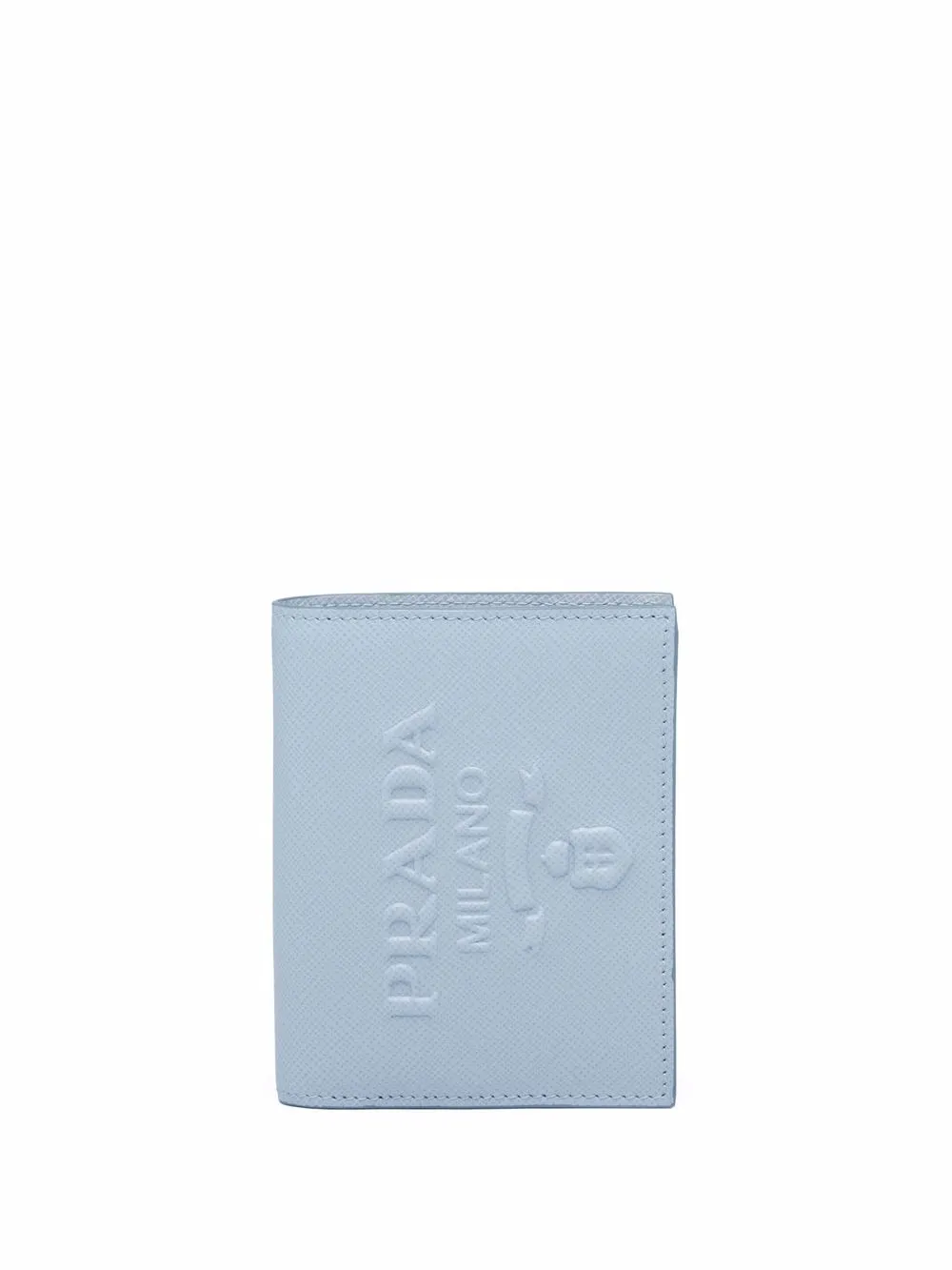 

Prada logo-embossed compact wallet - Blue