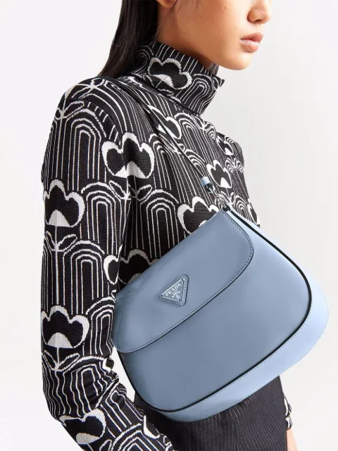 Cleo triangle logo shoulder bag