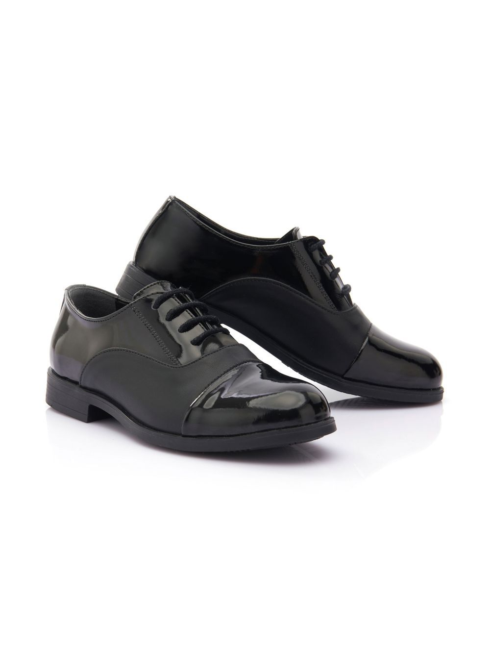 Moustache Oxford lakleren schoenen - Zwart