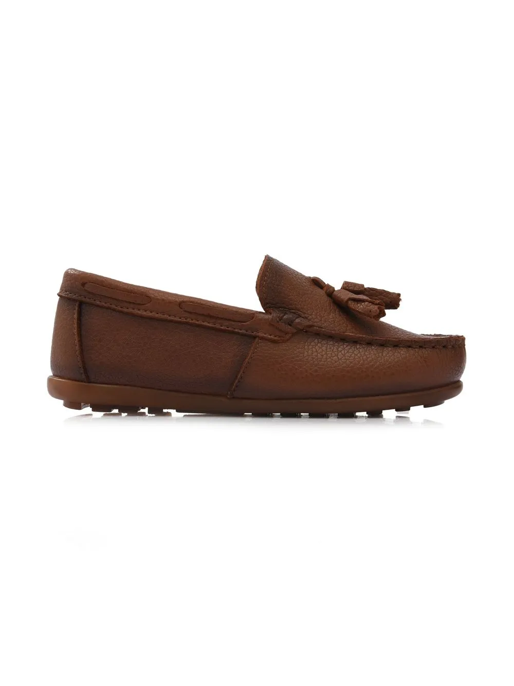 Tassel-Front Faux Leather Loafers