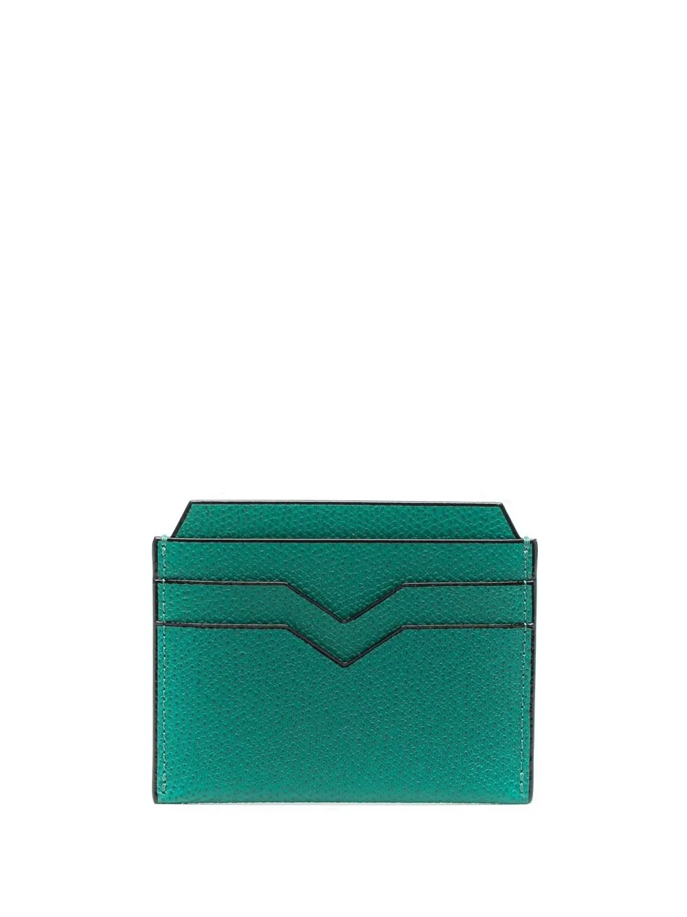 

Valextra four-slot leather cardholder - Green