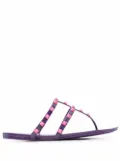 Valentino Garavani Rockstud flat sandals - Purple