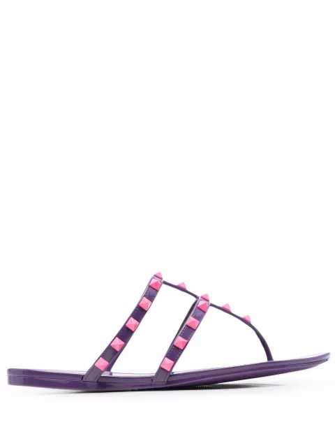 Valentino Garavani sandalias planas Rockstud