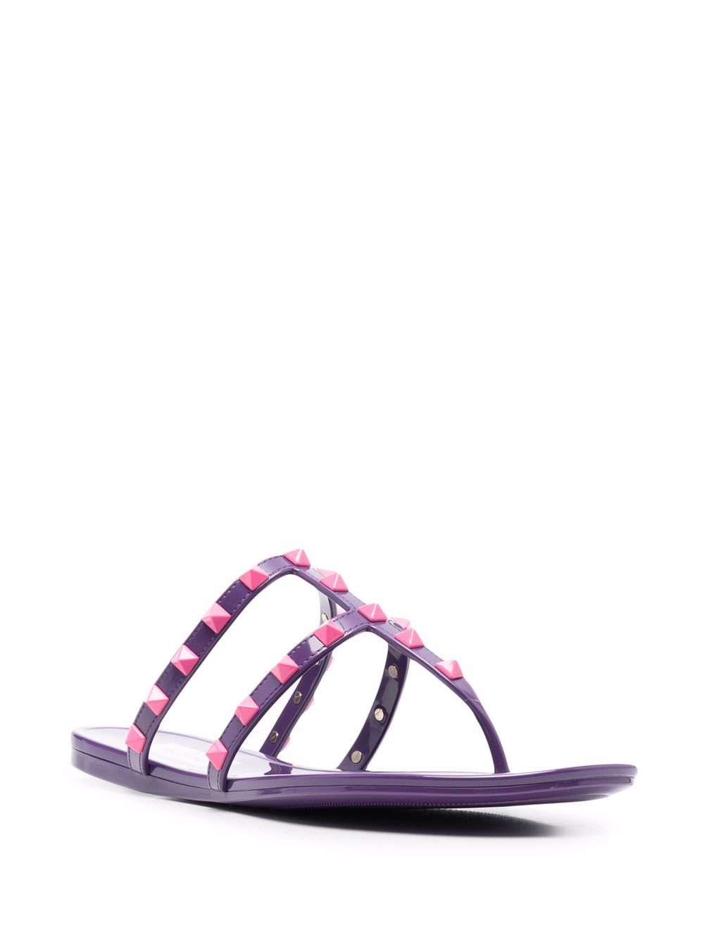 Valentino Garavani Rockstud flat sandals Purple