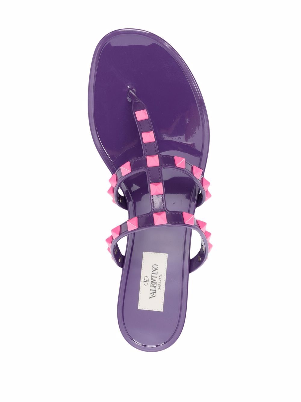 Valentino Garavani Rockstud flat sandals Purple