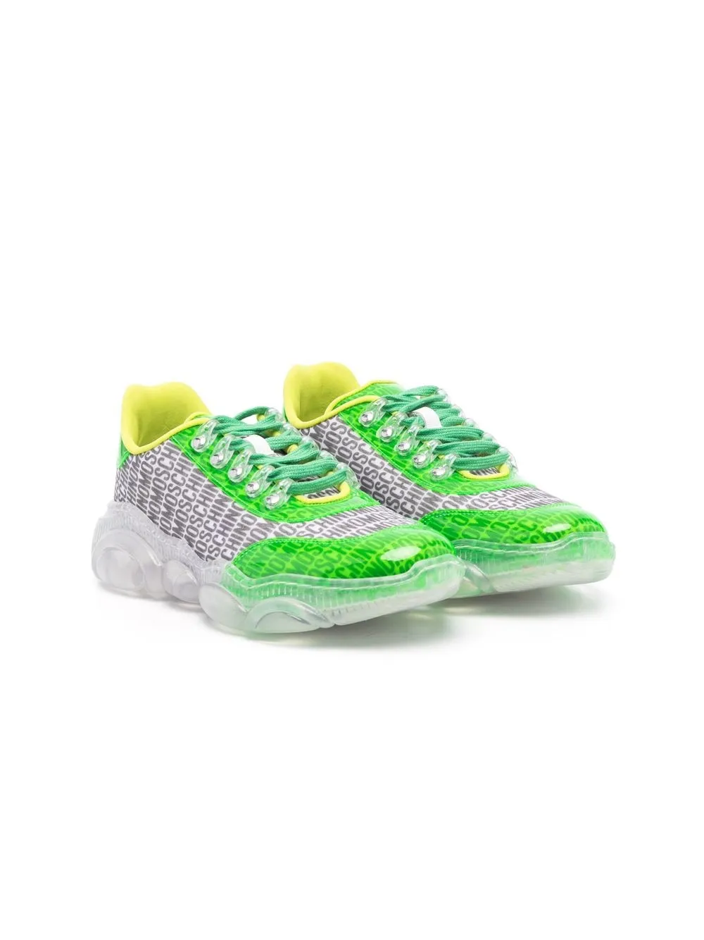 

Moschino Kids tenis con logo estampado - Verde