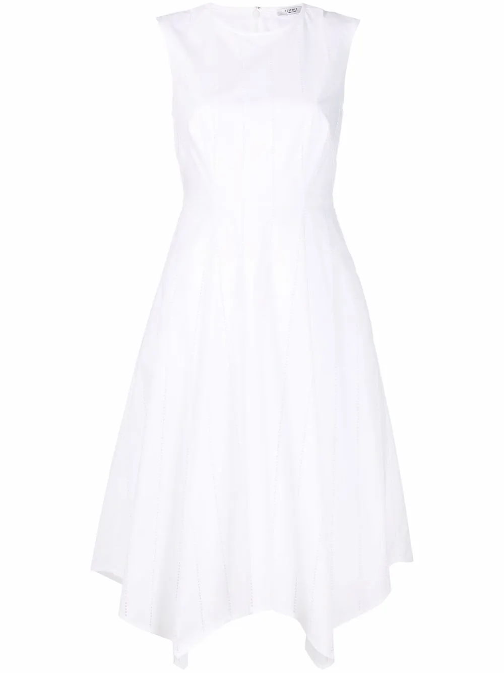 

Peserico vestido midi con detalle de perforaciones - Blanco