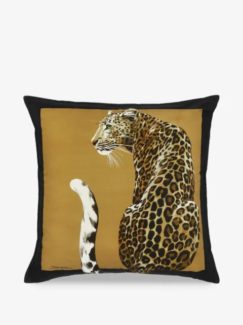 Dolce & Gabbana large leopard-print cushion