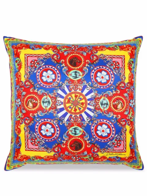 Dolce & Gabbana Carretto large silk cushion 