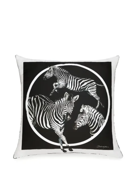 Dolce & Gabbana zebra-print silk cushion (75cm x 75cm)