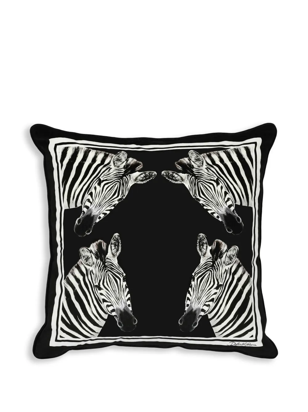 Dolce & Gabbana velvet large cushion | Black | Image 1