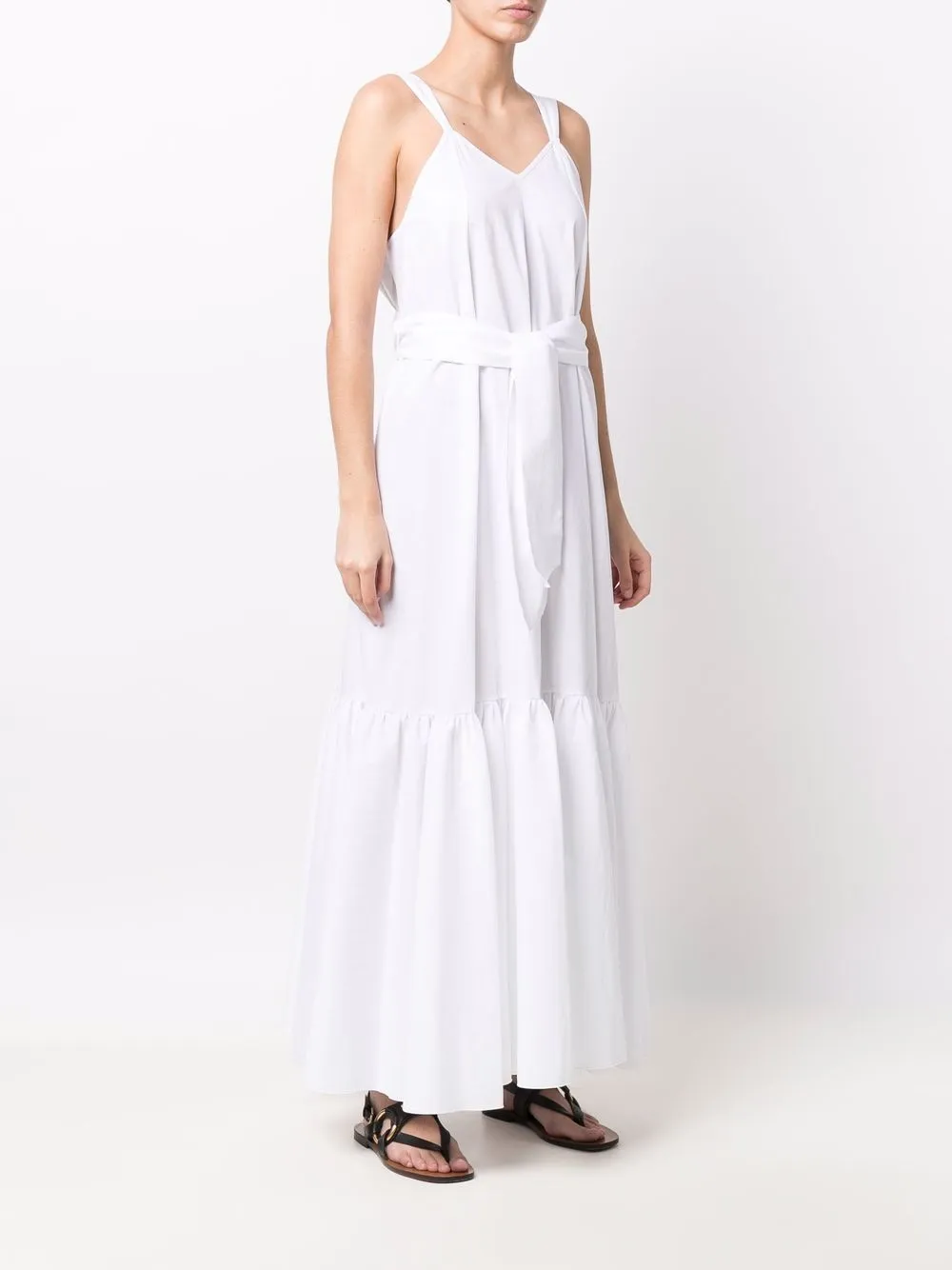  Forte Forte Kleid Mit Bindegürtel   Weiß 