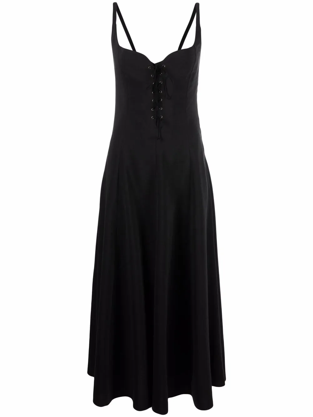 

Forte Forte lace-up midi dress - Black