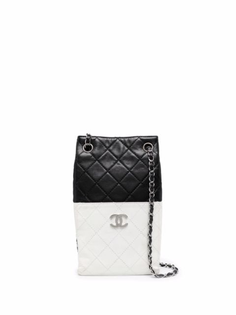 HOT SALE CHANEL 2008-2009 bicolour CC logo shoulder bag Women