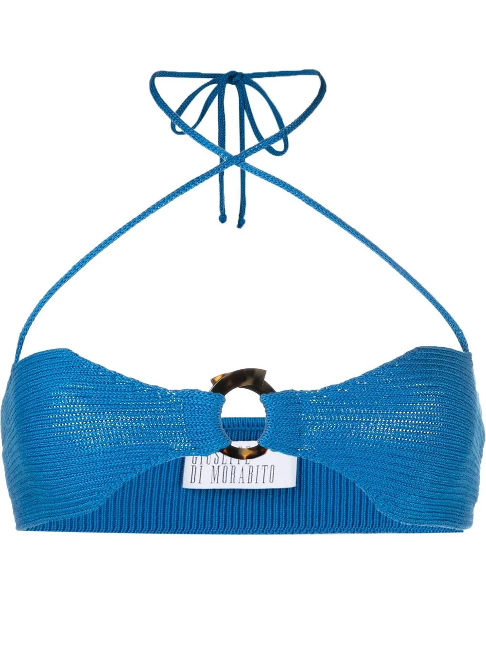 

Giuseppe Di Morabito top tejido con cuello halter - Azul