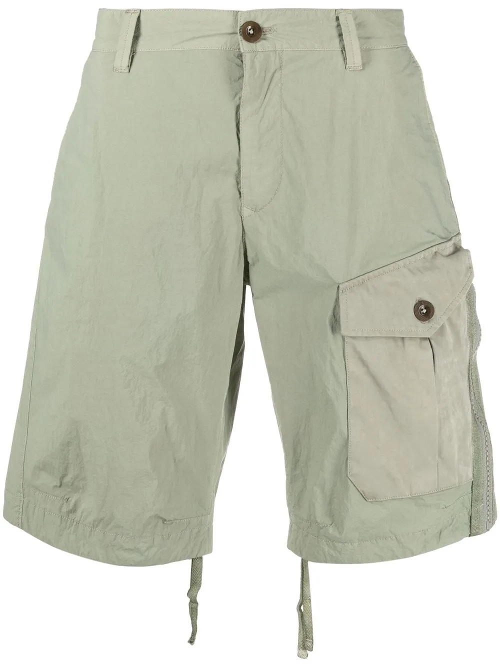 

Ten C zip-detail bermuda shorts - Green