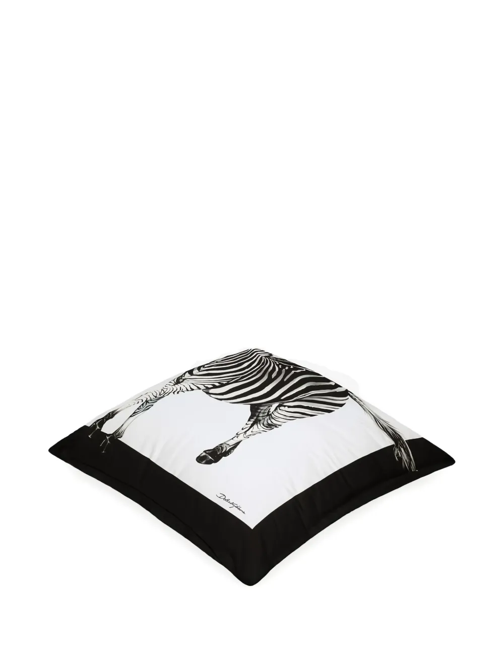Dolce & Gabbana Canvas Large Cushion In Black