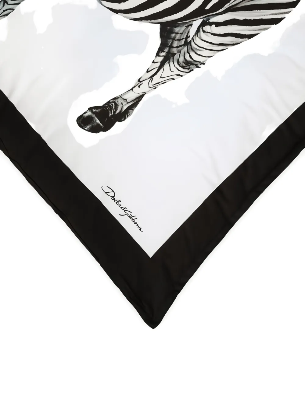 Dolce & Gabbana Canvas Large Cushion In Black