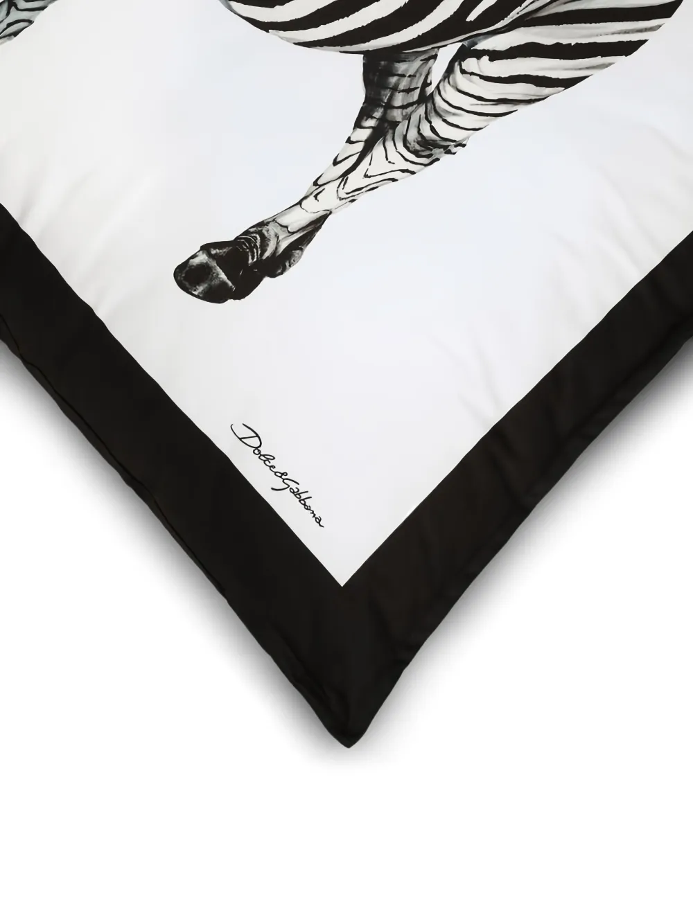  Dolce & Gabbana Großes Kissen Aus Canvas   Weiß 