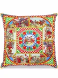 Dolce & Gabbana Carretto large silk cushion - Green