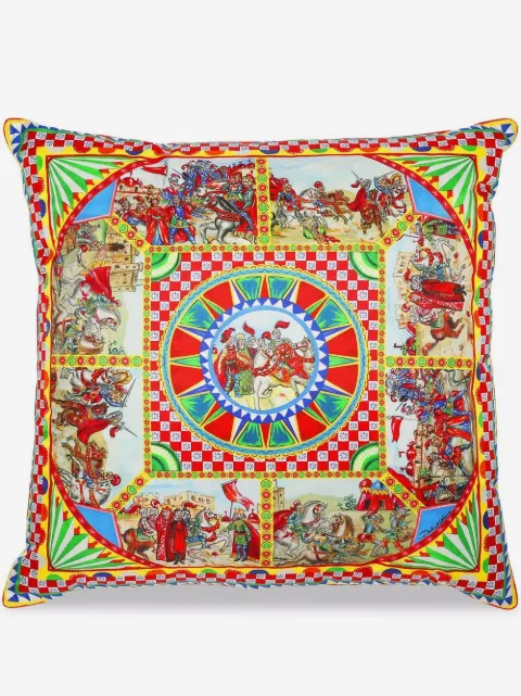 Dolce & Gabbana large Carretto silk cushion