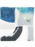 Faliero Sarti watercolour effect scarf - Blue