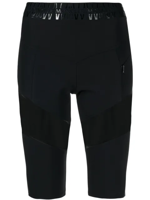 Moncler logo-waist biker shorts