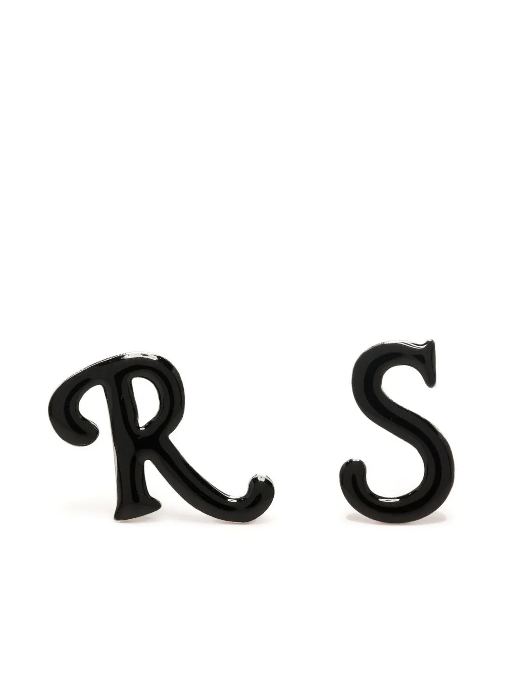 

Raf Simons aretes con letras del logo - Negro