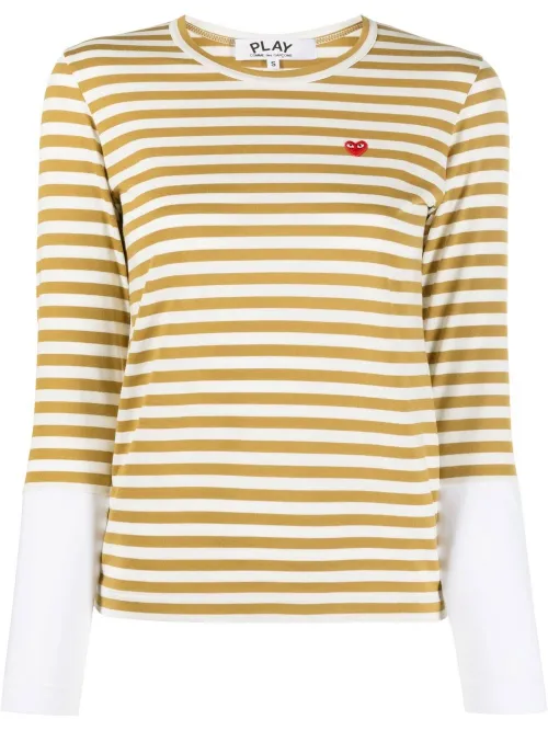 T-shirt rayé à manches longues - Comme Des Garçons Play - Modalova