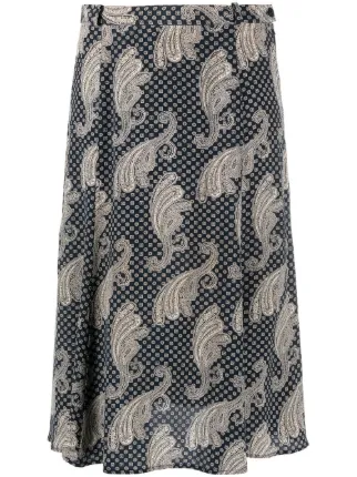 Pierre Cardin Pre-Owned 1980s Printed Flared knee-length Skirt Pierre Cardin Pre-Owned 1980s Printed Flared knee-length Skirt