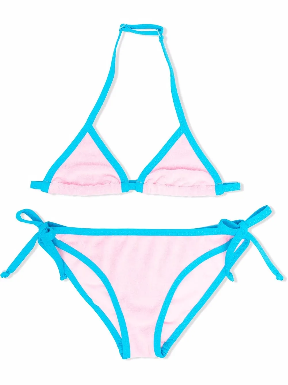 

MC2 Saint Barth Kids bikini con ribetes en contraste - Rosado