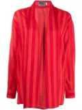Gianfranco Ferré Pre-Owned 1990s shawl lapels striped jacket - Red