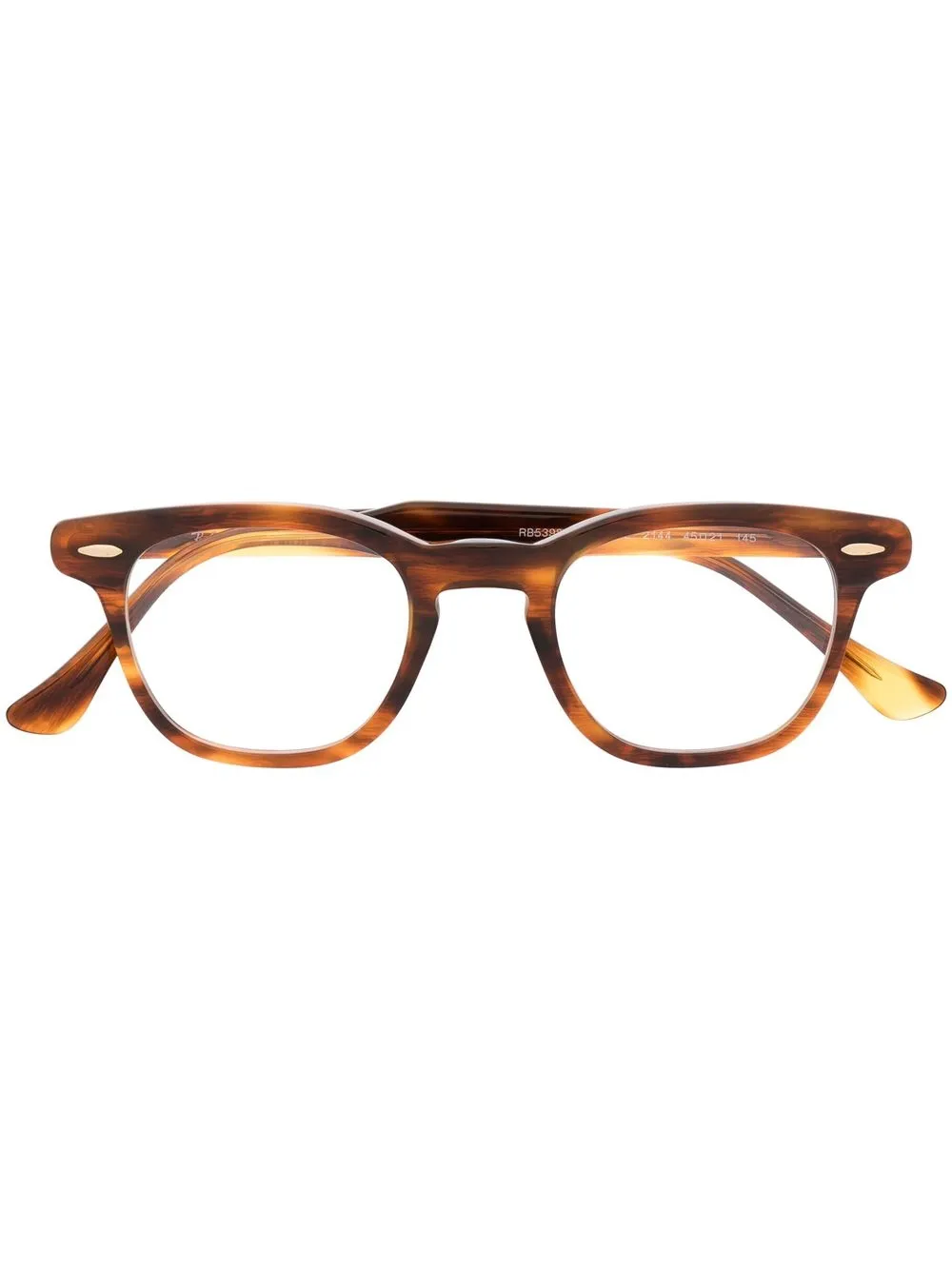 

Ray-Ban tortoiseshell-effect round-frame glasses - Brown