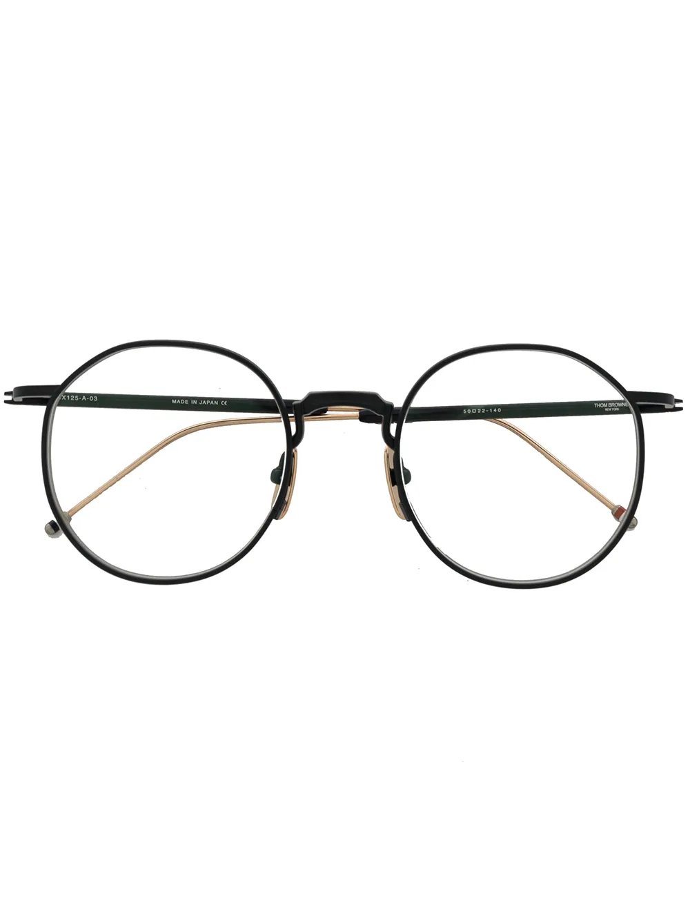 

Thom Browne Eyewear lentes con armazón redonda - Negro