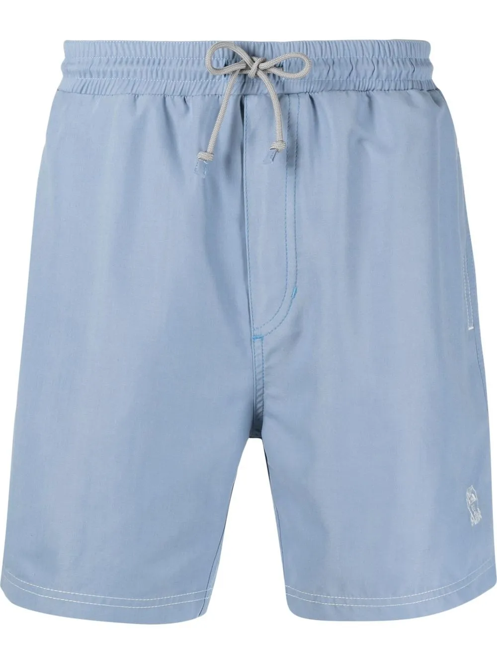 

Brunello Cucinelli shorts de playa con logo bordado - Azul