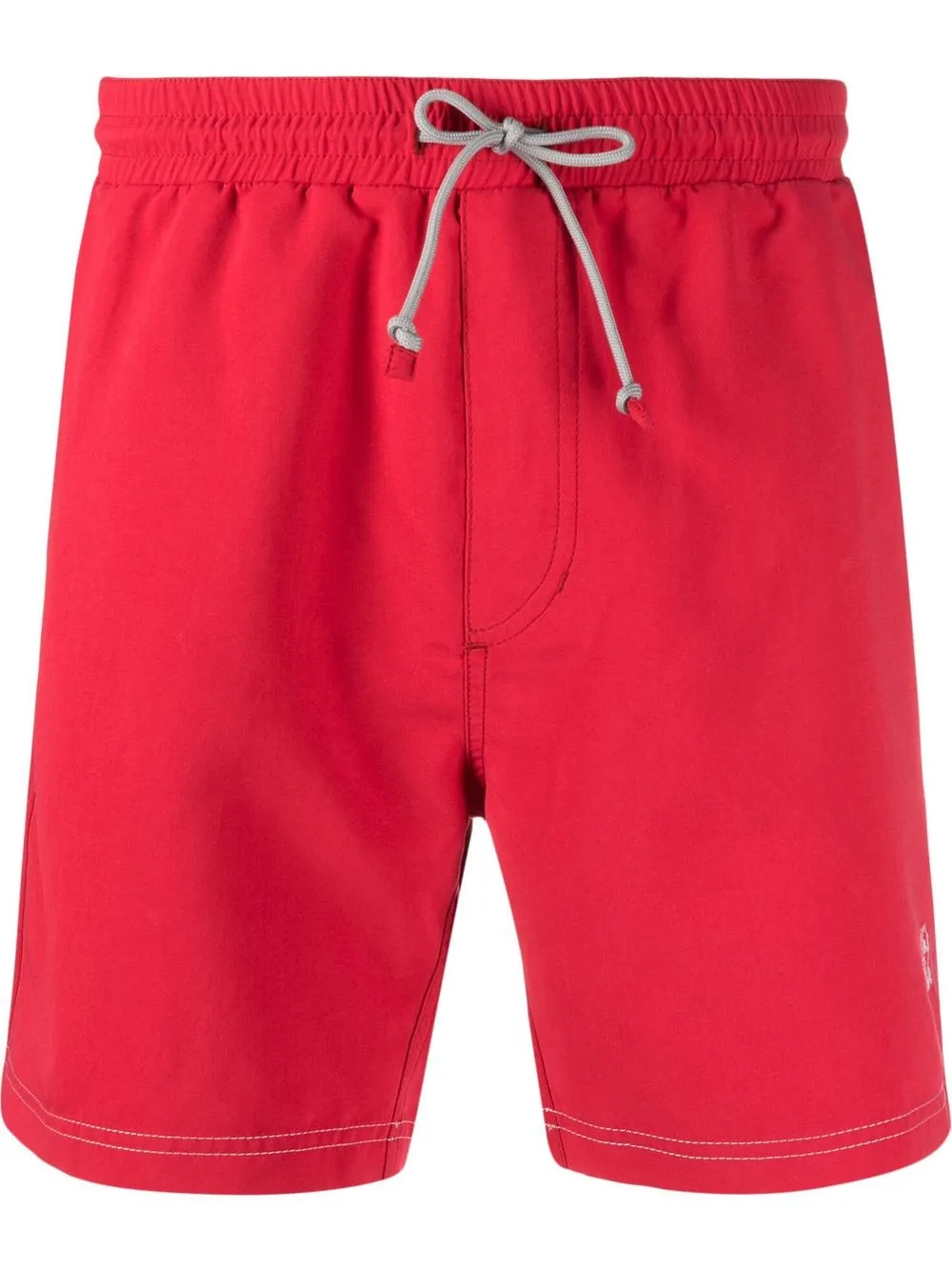 

Brunello Cucinelli shorts de playa con logo bordado - Rojo