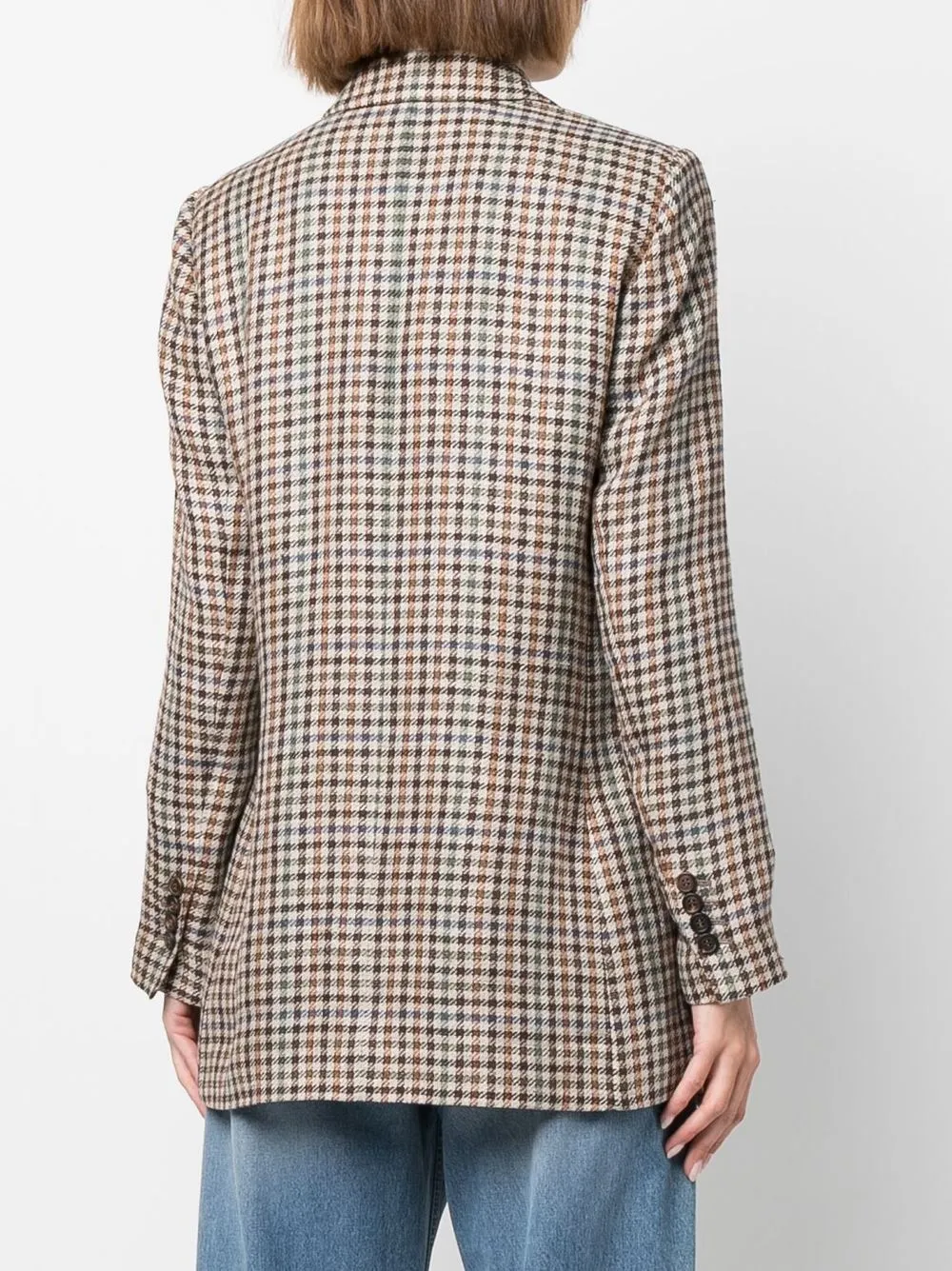 Brunello Cucinelli Houndstooth-pattern Single-breasted Blazer In Neutrals