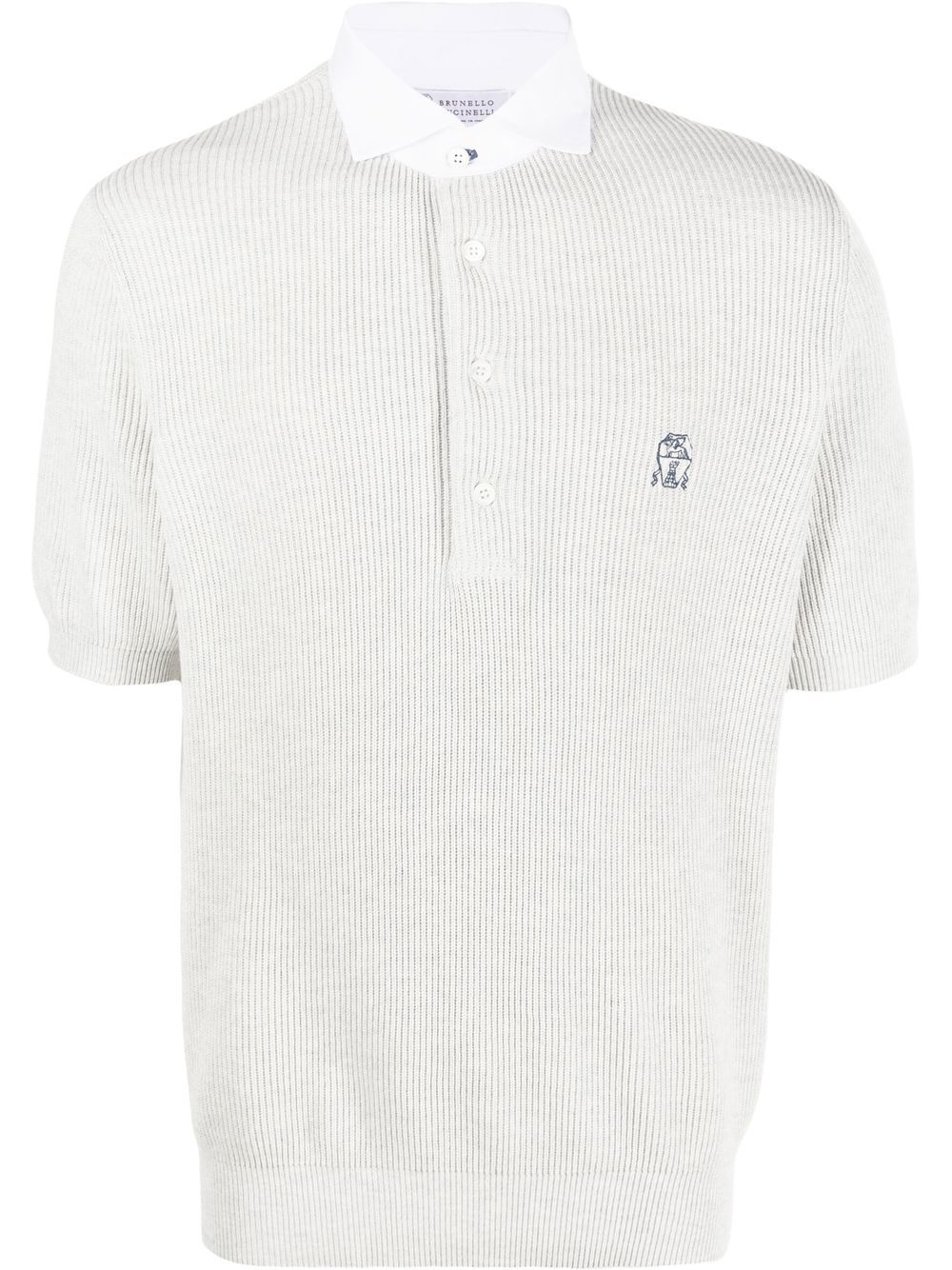 Brunello Cucinelli ribbed-knit polo shirt