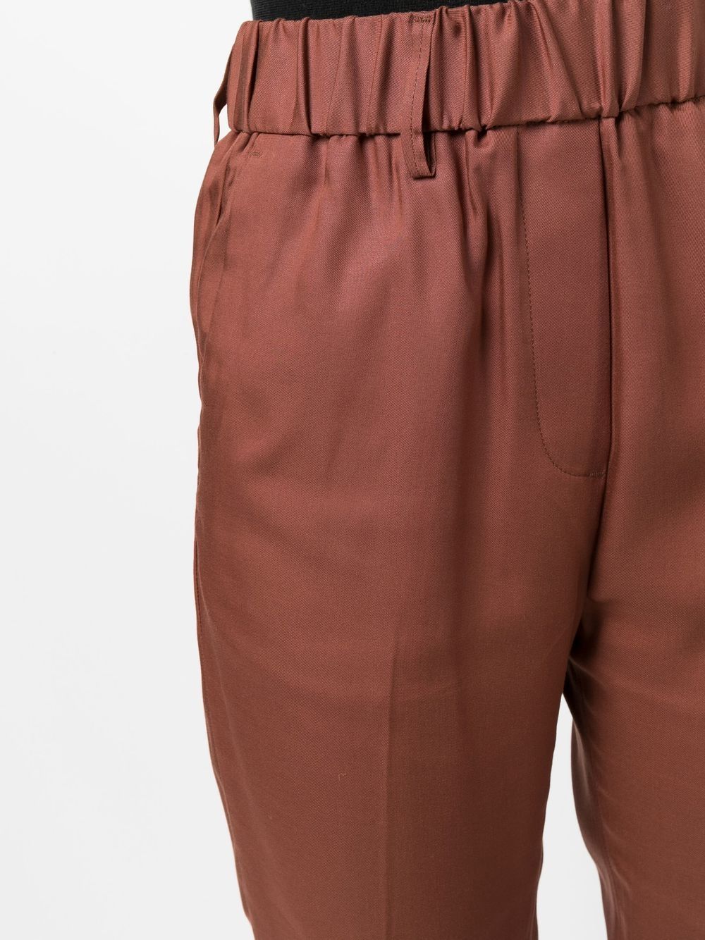 Shop Nine In The Morning Elasticated-waistband Detail Trousers In Brown