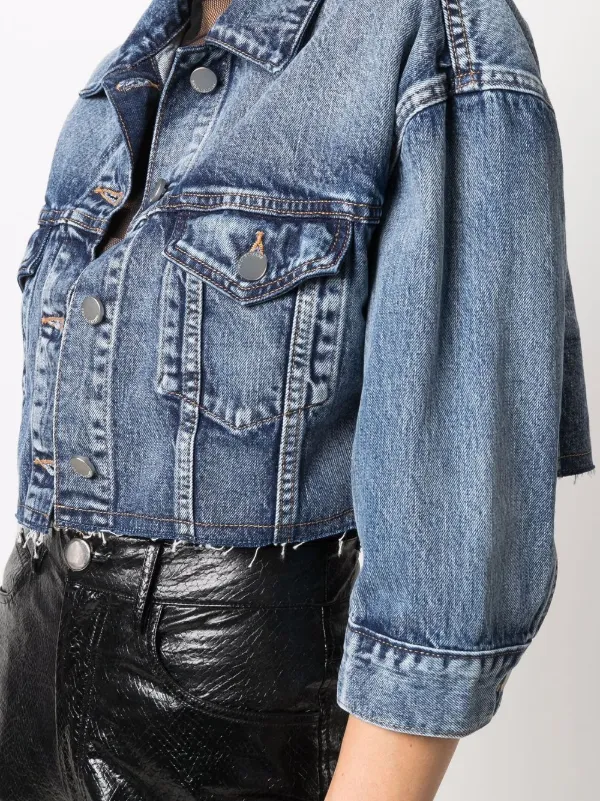 RED Valentino Cropped Denim Jacket 