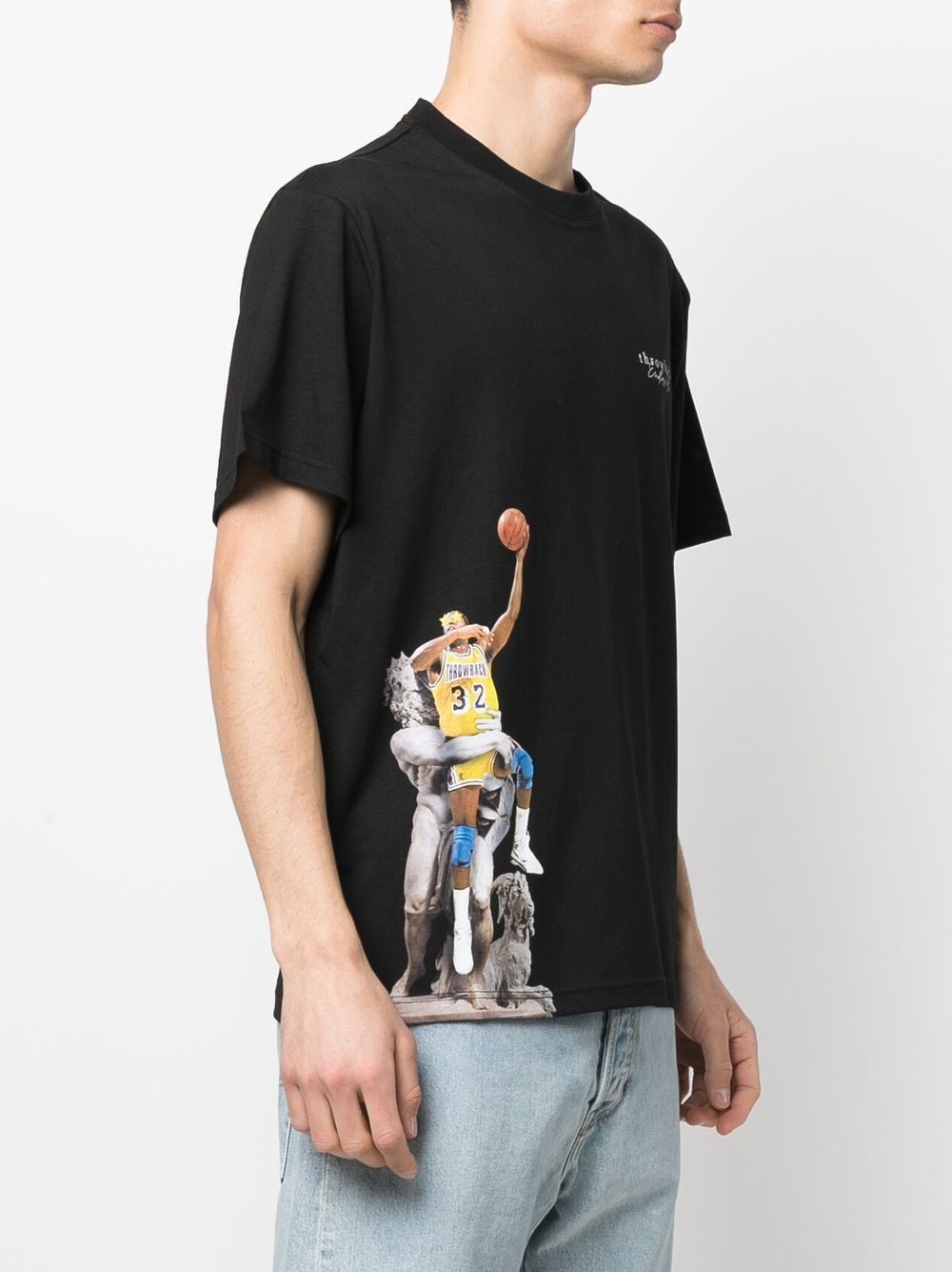 Shop Throwback Graphic-print T-shirt In Black