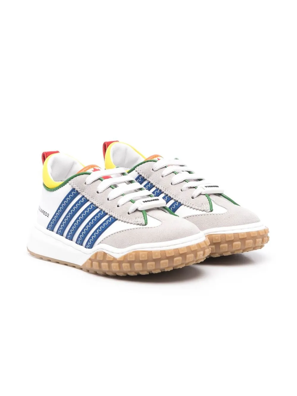 

Dsquared2 Kids tenis bajos con diseño color block - Blanco