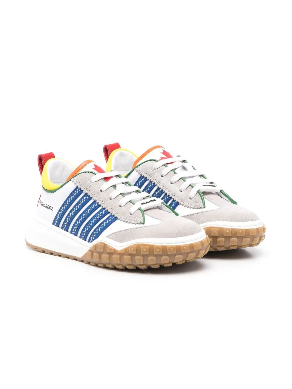 

Dsquared2 Kids tenis bajos con diseño color block - Blanco