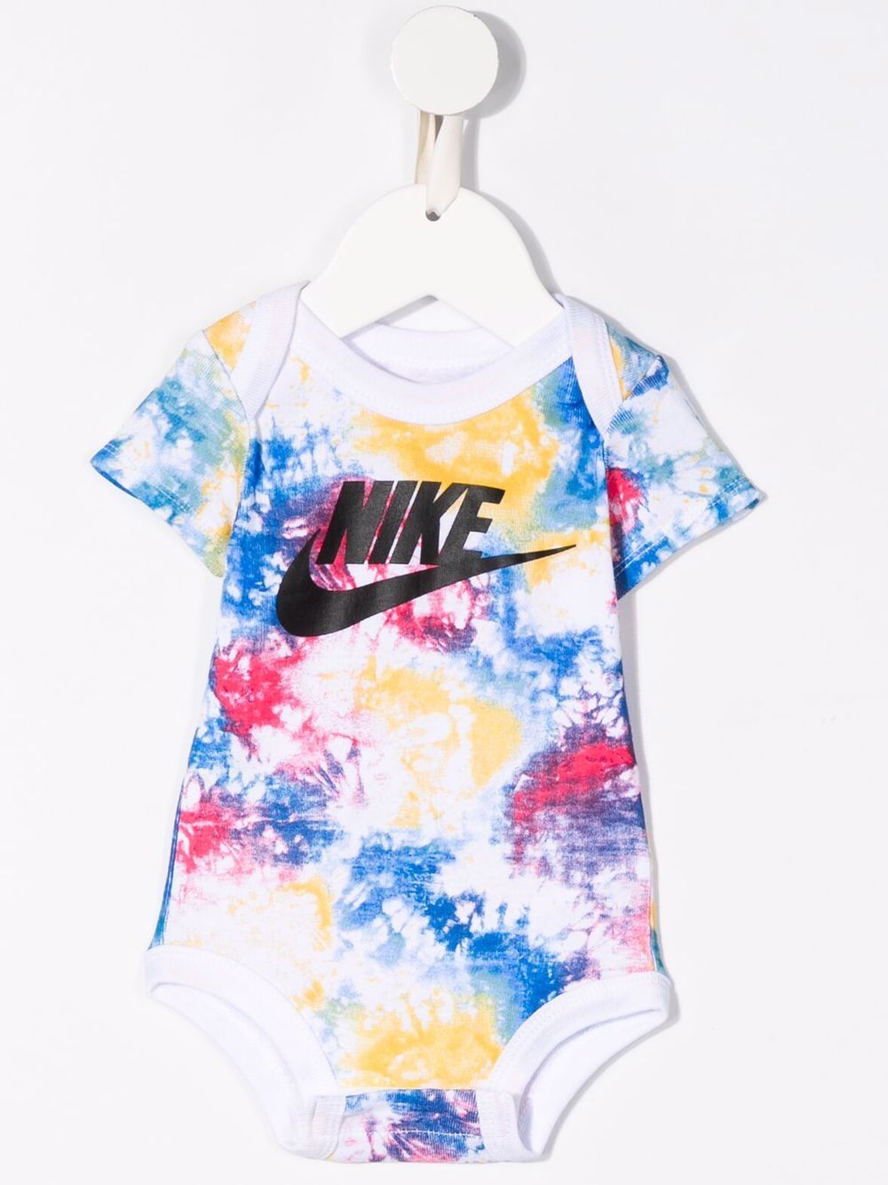 Image 2 of Nike Kids tie-dye logo-print romper set
