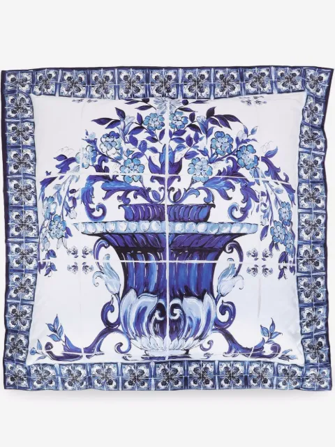 Dolce & Gabbana stor pude med Blu Mediterraneo-print