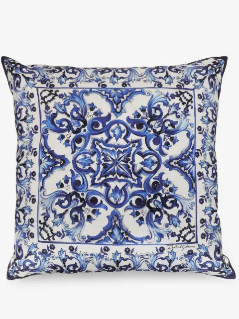 Dolce & Gabbana large Mediterraneo silk-twill cushion