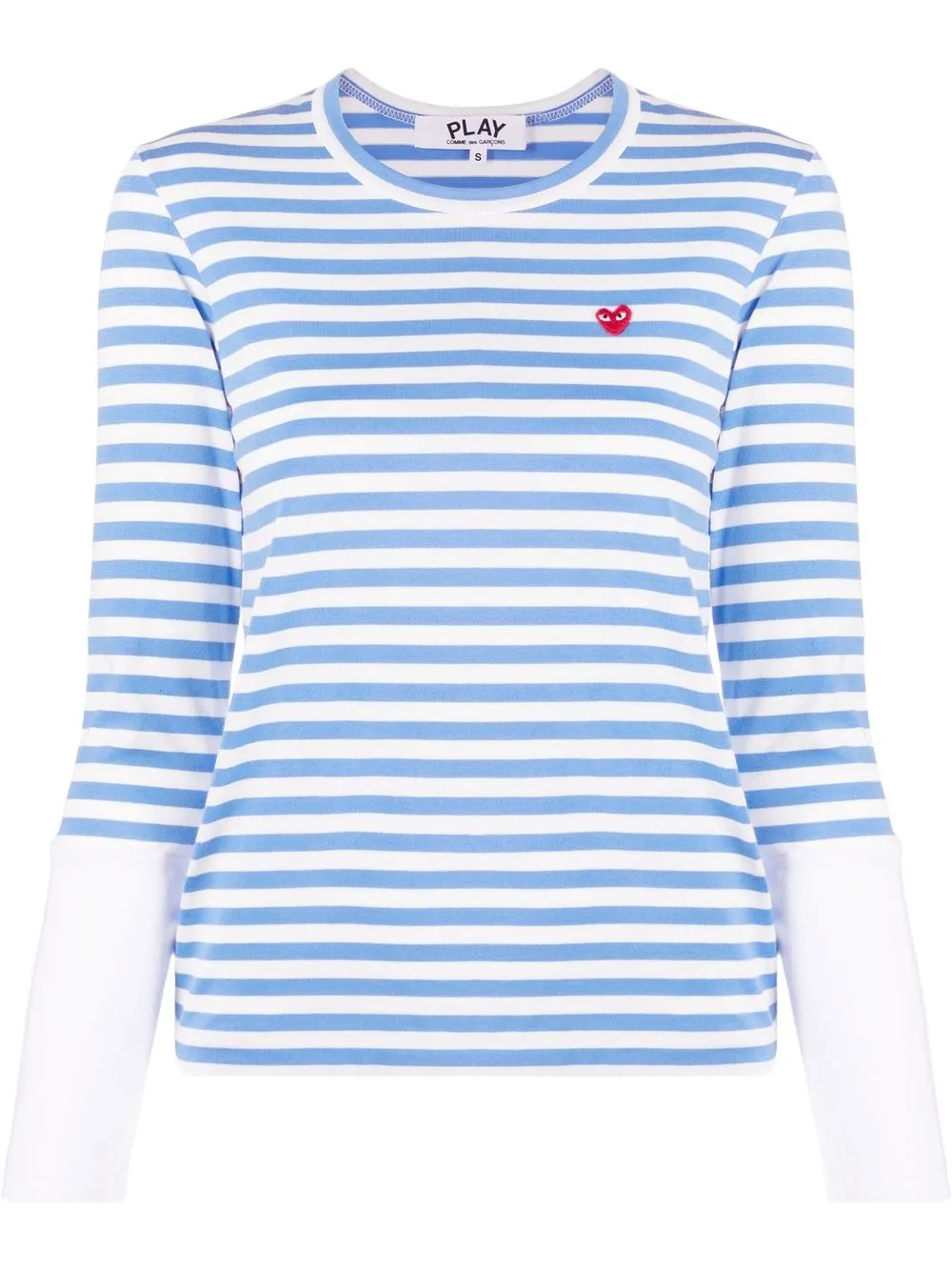 

Comme Des Garçons Play playera con rayas estampadas - Azul